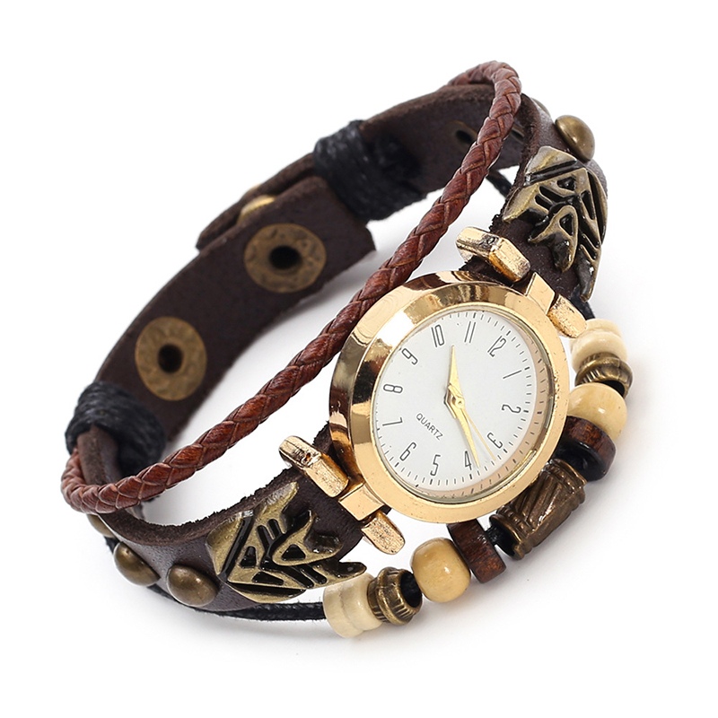 Women Accessories Pk - Jam Tangan Kuarsa Kulit Antik Jam
