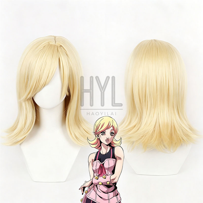 Women'S Yellow Accessories - Wig Cosplay Anime JOJO Lucy Steel