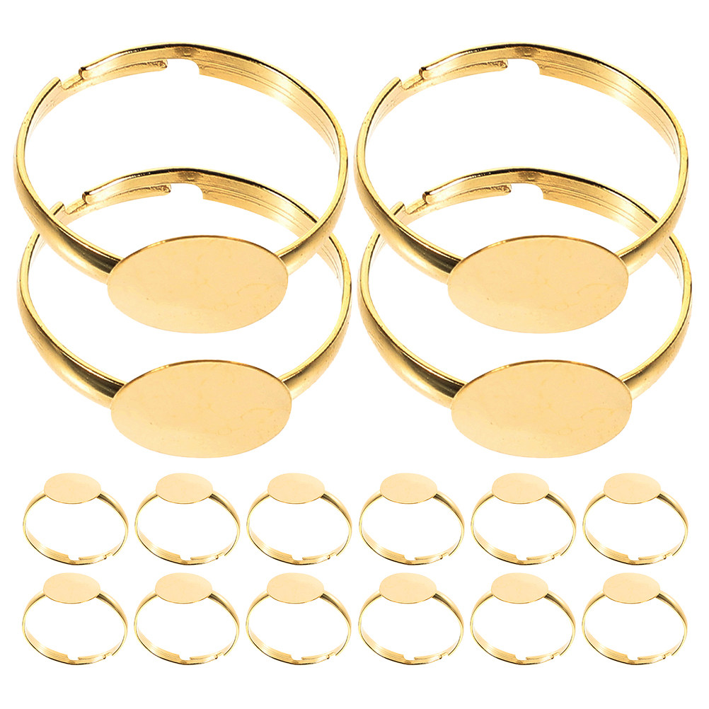 Ring Set Adjustable - 50 buah Cincin Kosong Tanpa Hiasan,