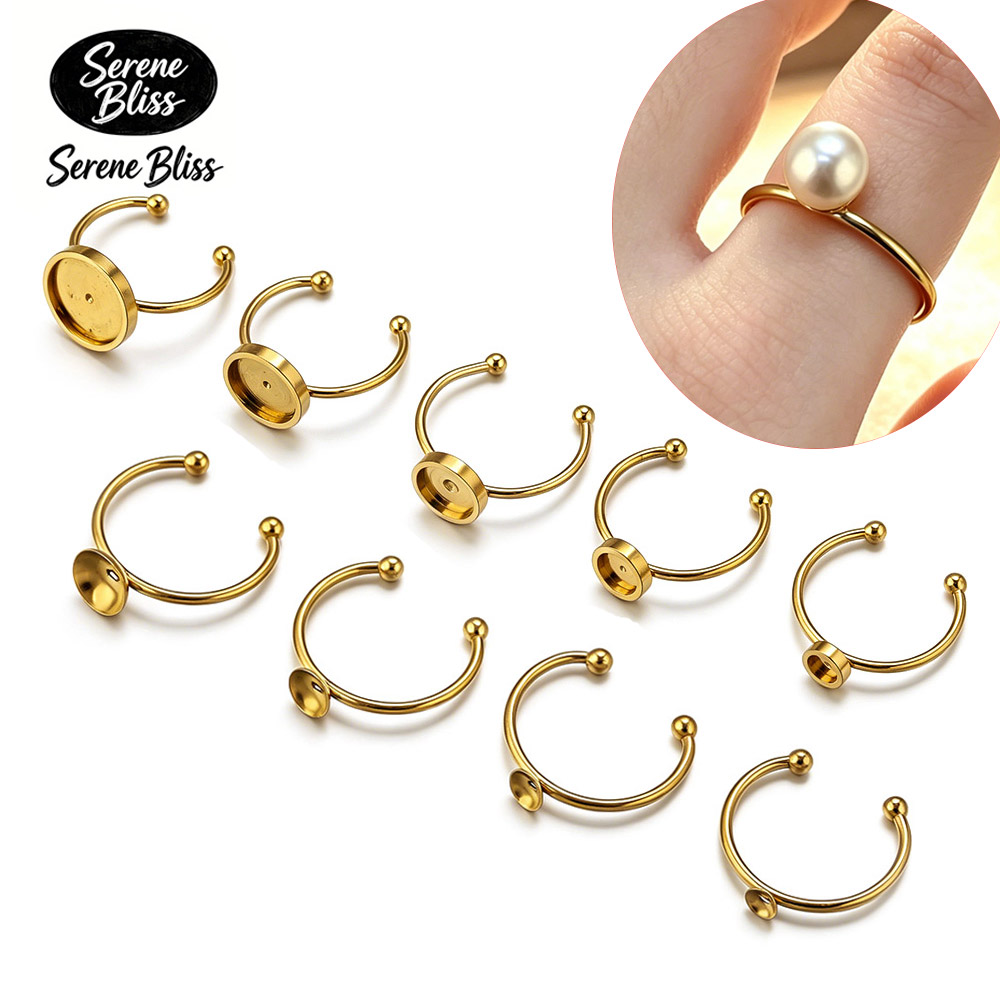 Ring Set Adjustable - 10pcs Cincin Baja Anti Karat Bulat