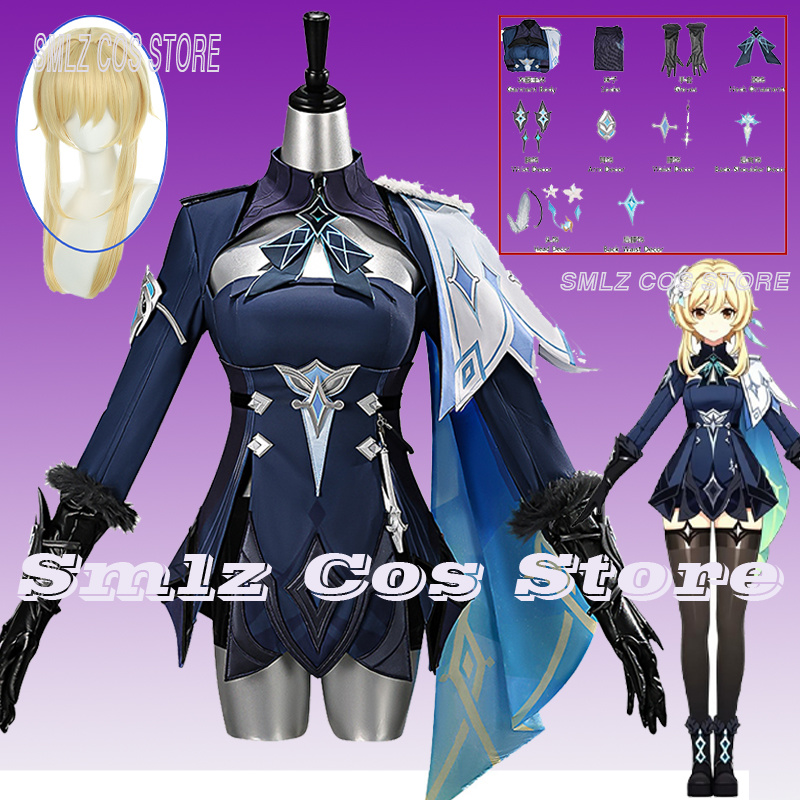 Women'S Anime Accessories - Kostum Cosplay Traveler Lumine Genshin Impact