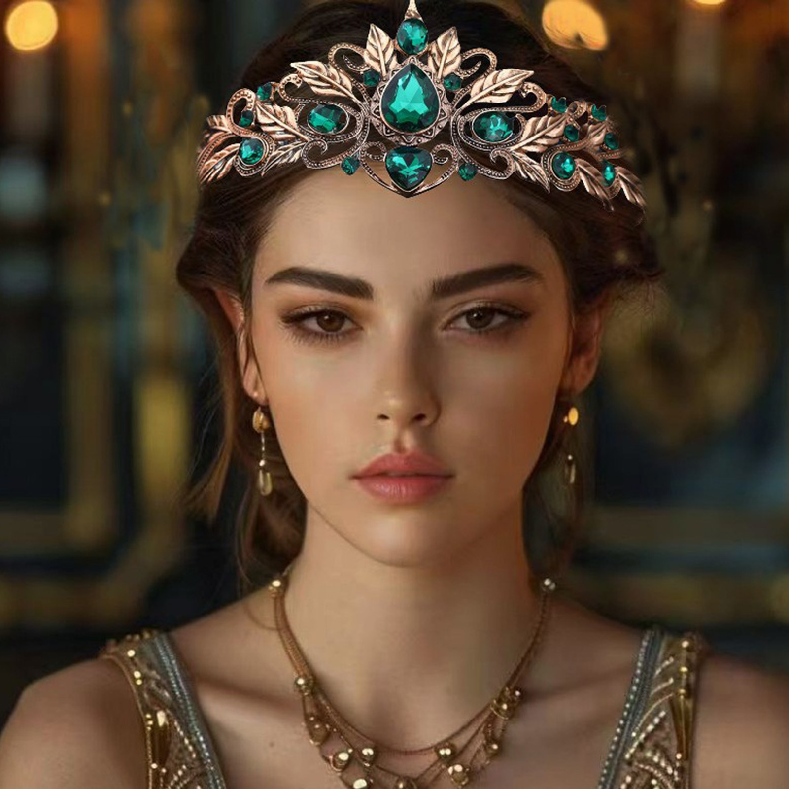 Women Accessories For Wedding - Mahkota Rambut Gaya Barok Bentuk Tetesan