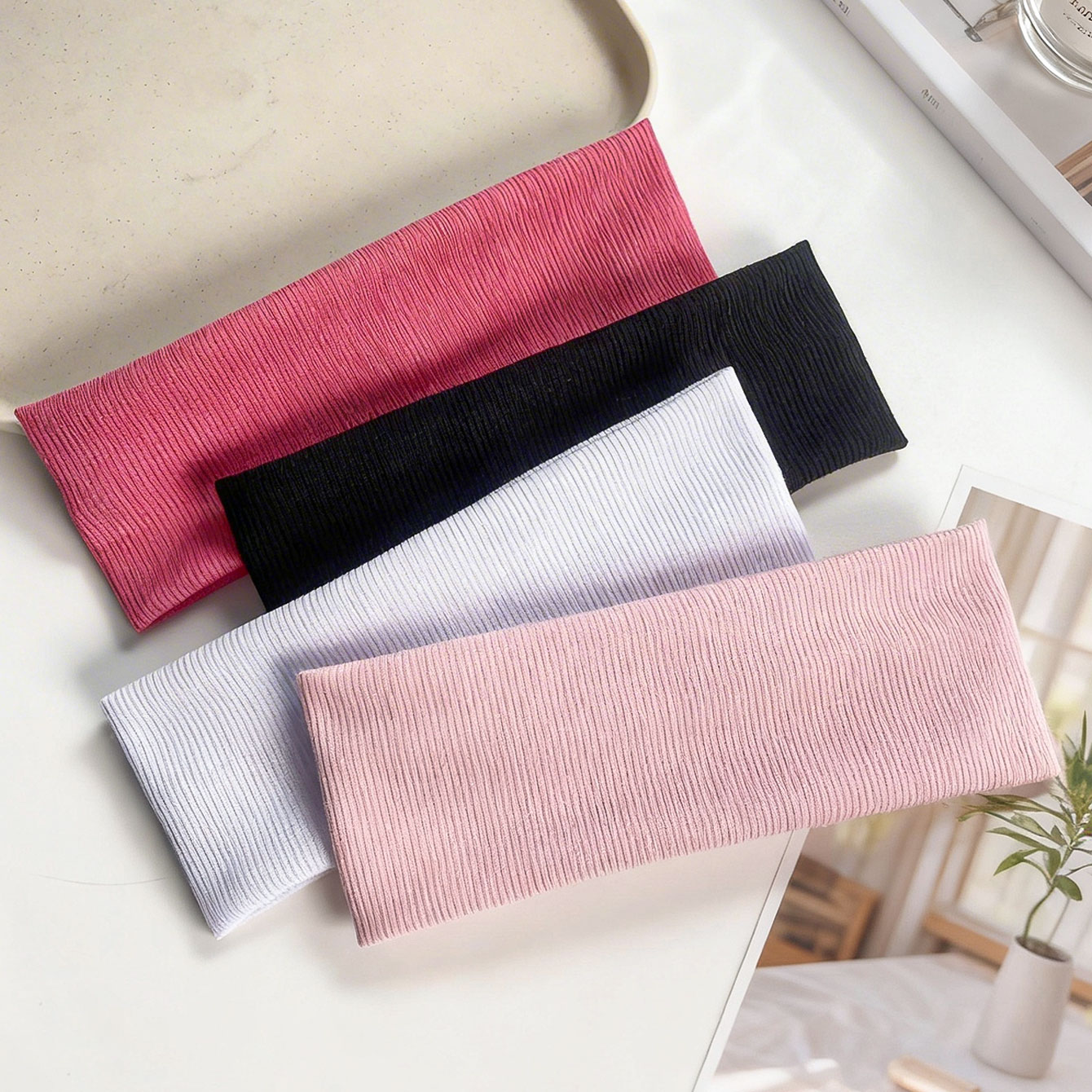 Women'S Yoga Accessories - 4 buah ikat kepala elastis bergaris