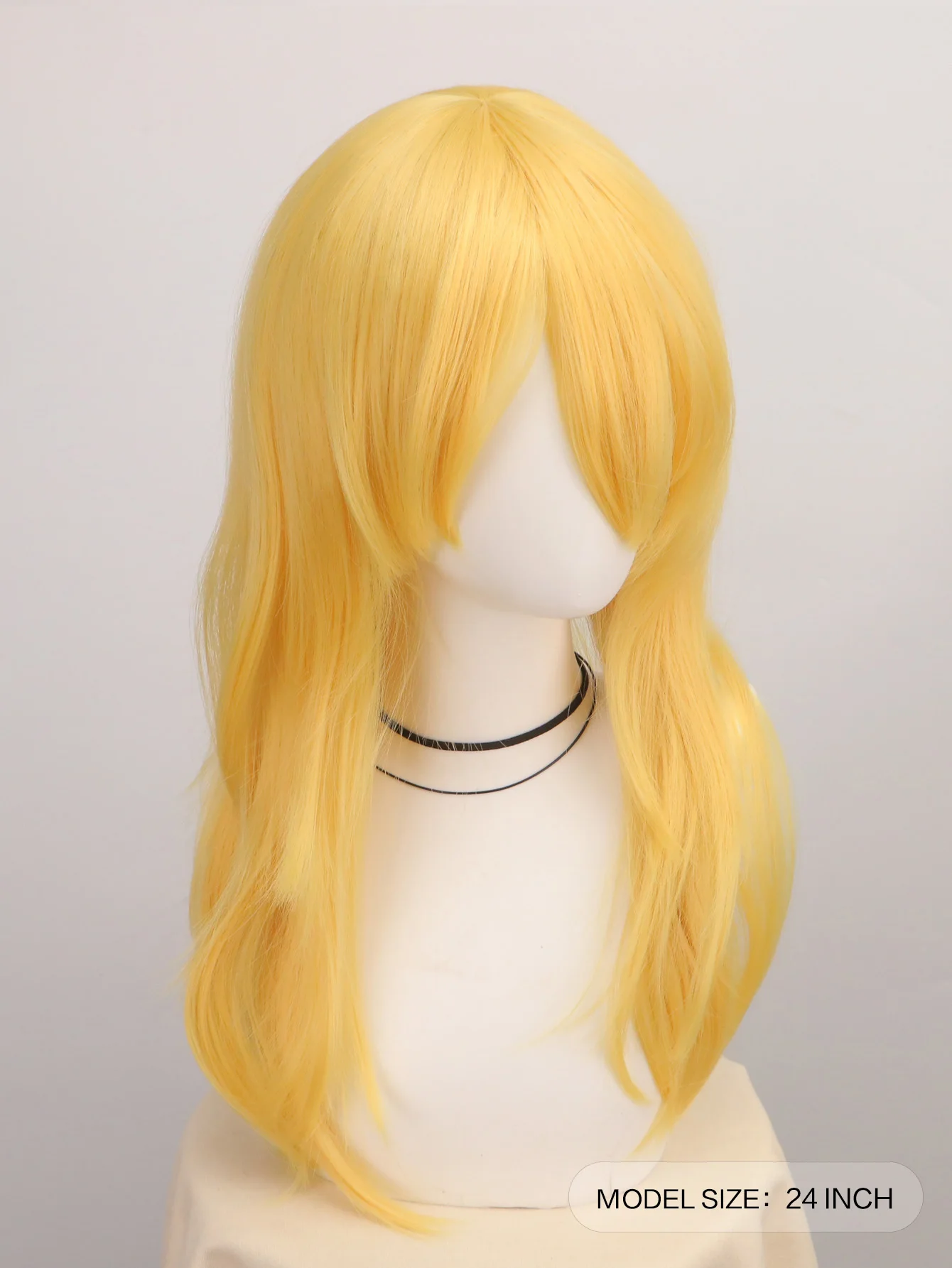 Women'S Yellow Accessories - Wig Pesta Cosplay Keriting Bergelombang Panjang