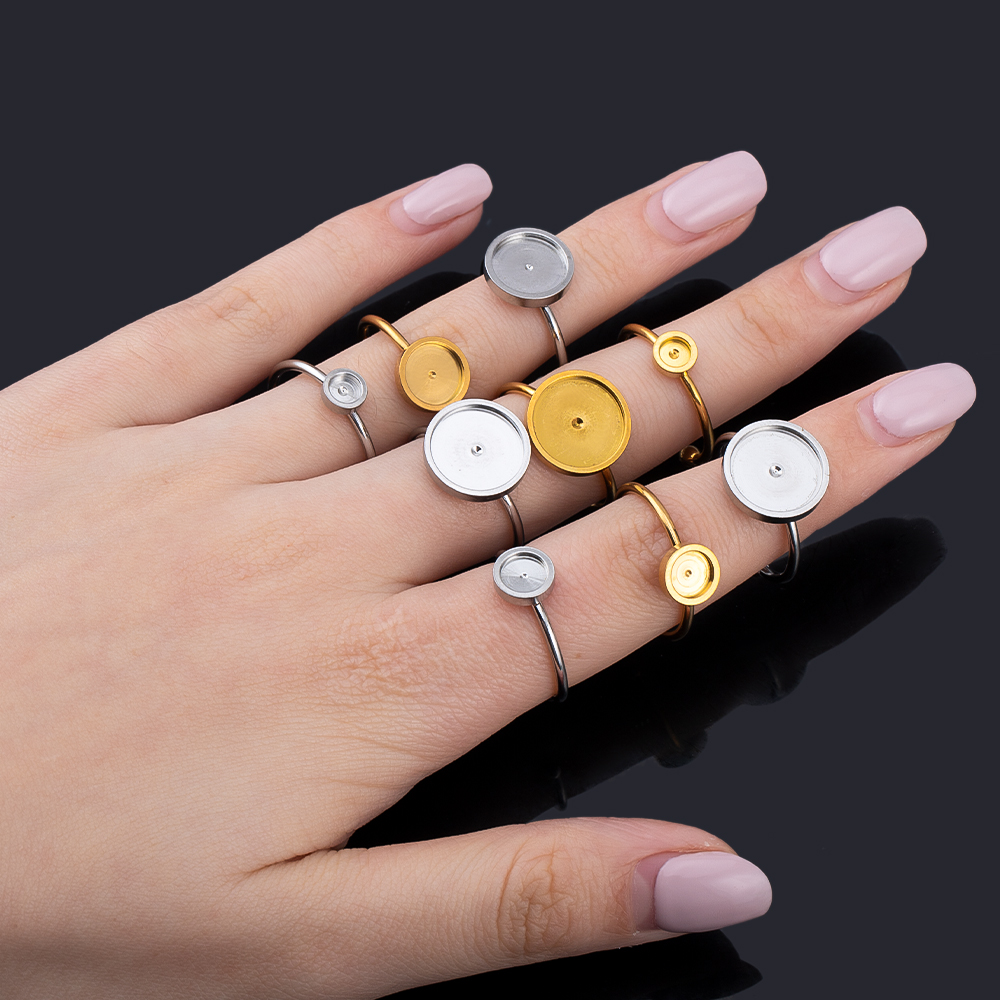 Ring Set Adjustable - 10 Buah Pengaturan Cincin Jari Terbuka