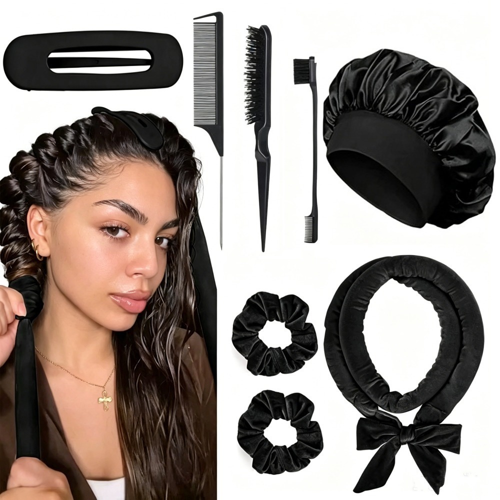Scrunchie Satin Set - Set Alat Penata Rambut Tanpa Panas