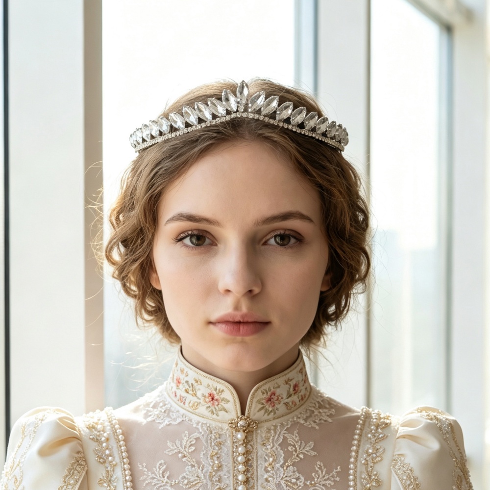 Women Accessories For Wedding - Tiara Rambut Kristal Minimalis untuk Pengantin