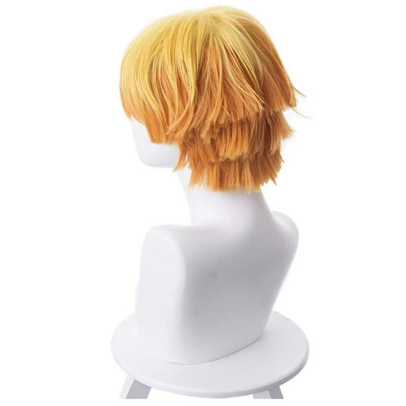 Women'S Yellow Accessories - Wig Cosplay Pendek Berlapis Ombre Kuning