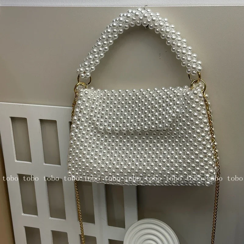 Wallet Chain Bag - Dompet manik-manik mutiara super ringan Ins
