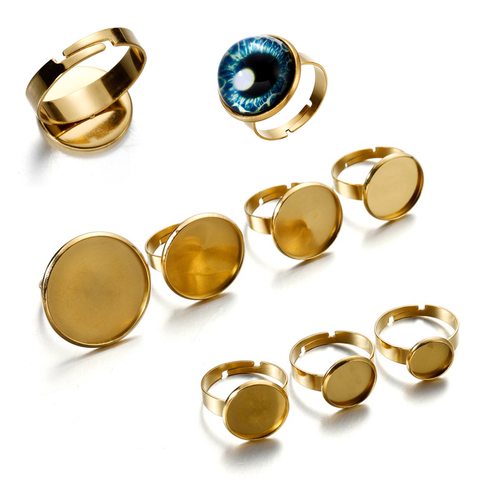 Ring Set Adjustable - 10pcs Cincin Dasar Kosong Stainless Steel