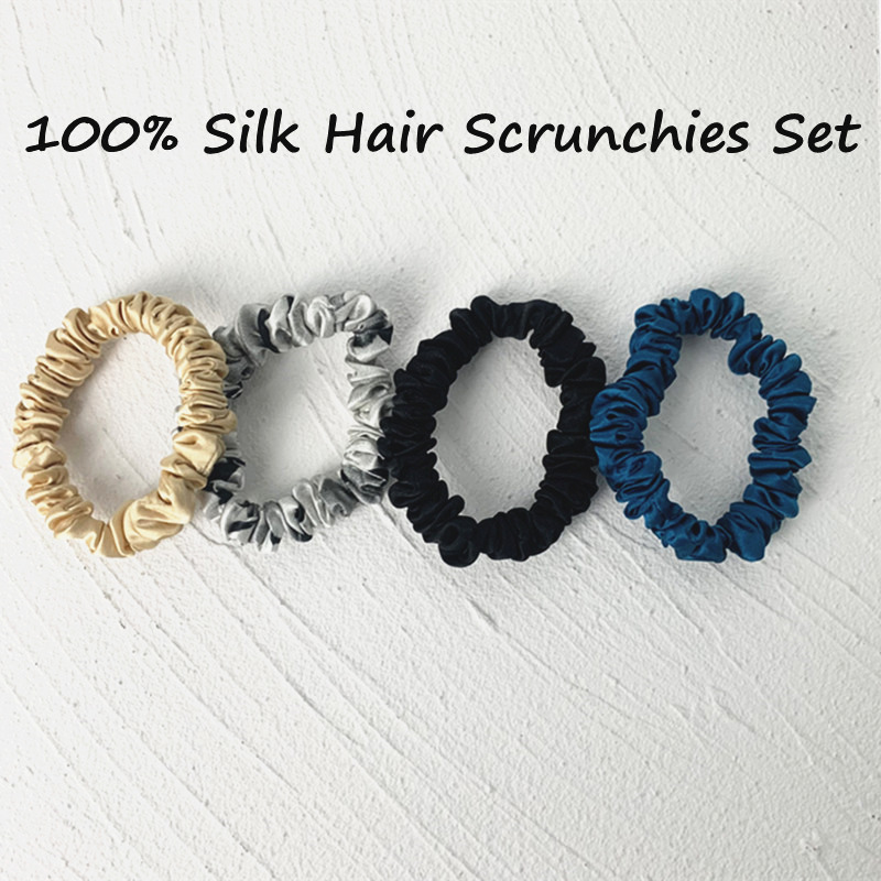 Scrunchie Satin Set - 3 Buah 100% Set Ikat Rambut
