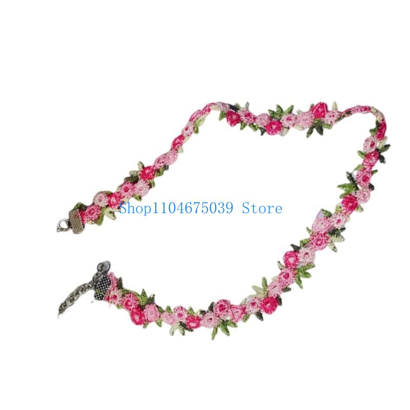 Kalung Choker Renda Bunga Bord - Women Accessories Pk ulasan dan harga