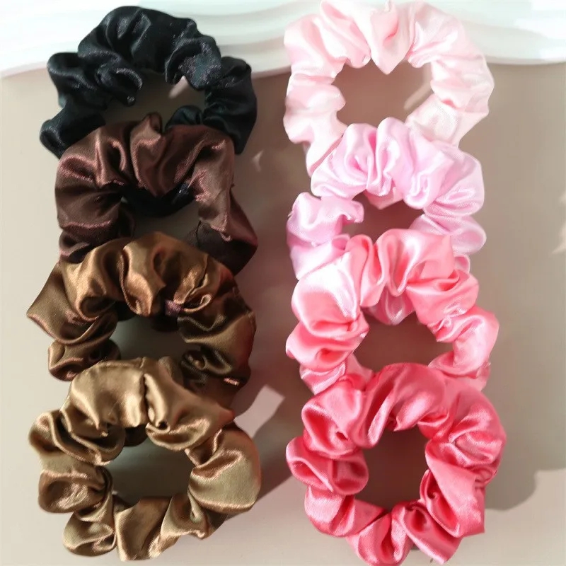 Banyak ikat rambut scrunchie,  - Scrunchie Satin Set ulasan dan harga