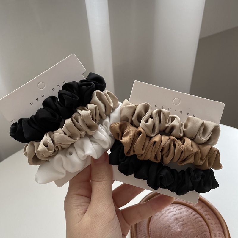 Ikat kepala Satin elastis, 3/4 - Scrunchie Satin Set ulasan dan harga