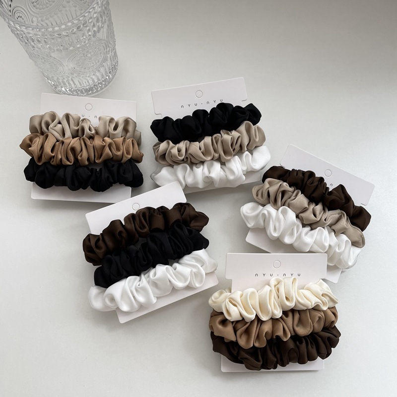 Ikat kepala Satin elastis, 3/4 - Scrunchie Satin Set ulasan dan harga