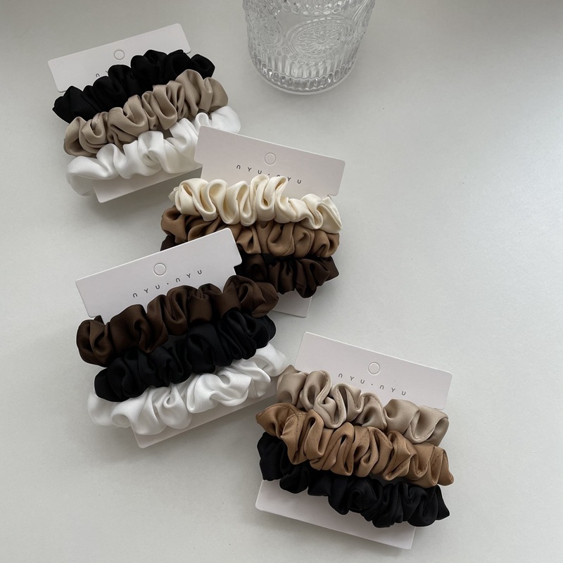 Ikat kepala Satin elastis, 3/4 - Scrunchie Satin Set ulasan dan harga