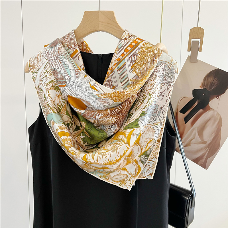 Syal Sutra Satin 110cm Merek M - Women Accessories Brands ulasan dan harga