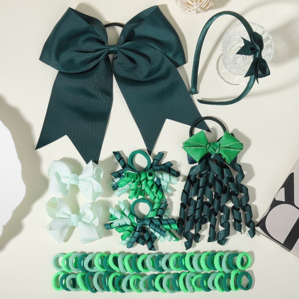 57Pcs/lot Set Aksesoris Rambut - Scrunchie Satin Set ulasan dan harga