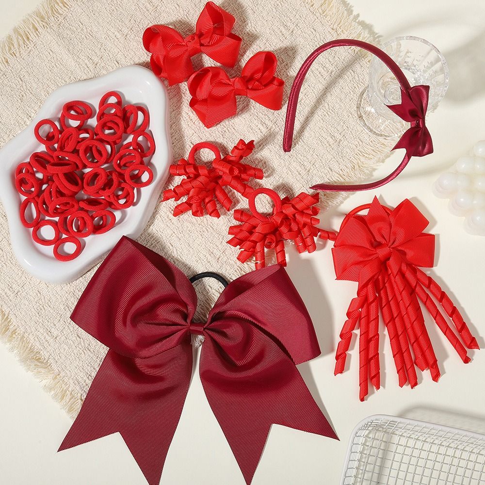 57Pcs/lot Set Aksesoris Rambut - Scrunchie Satin Set ulasan dan harga