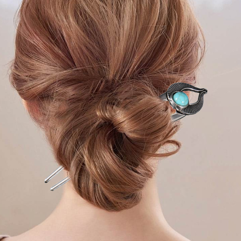 Jepit Rambut Bentuk U Turquois - Women Accessories In Egypt ulasan dan harga