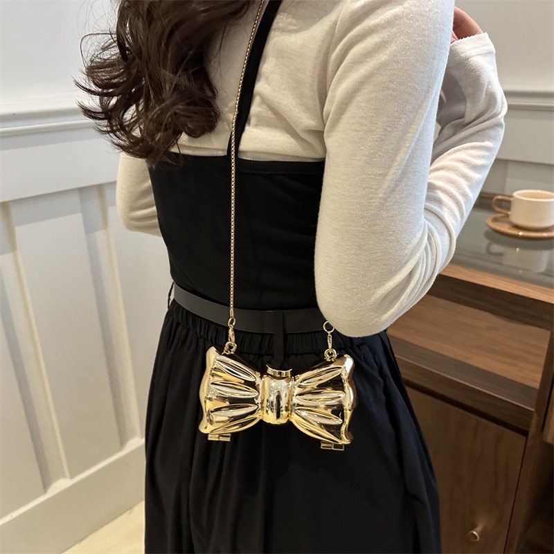 Tas Clutch Mini Bentuk Pita Lo - Wallet Chain Bag ulasan dan harga