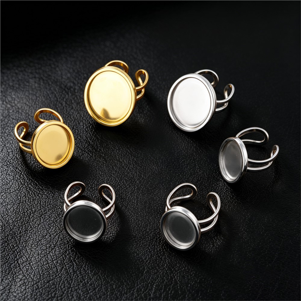 2pcs Cincin Baja Anti Karat Pe - Ring Set Adjustable ulasan dan harga