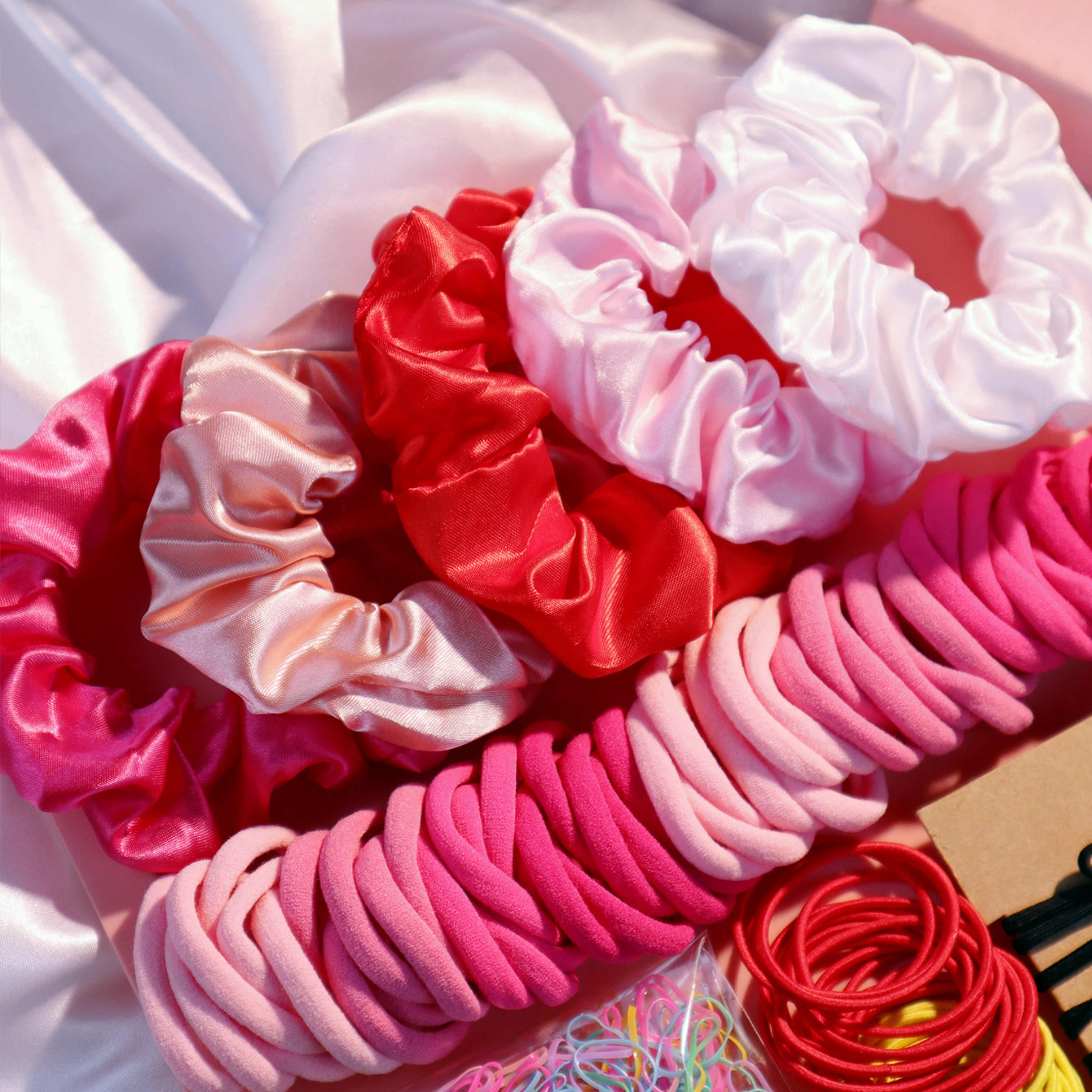 1Set aksesoris rambut multiwar - Scrunchie Satin Set ulasan dan harga