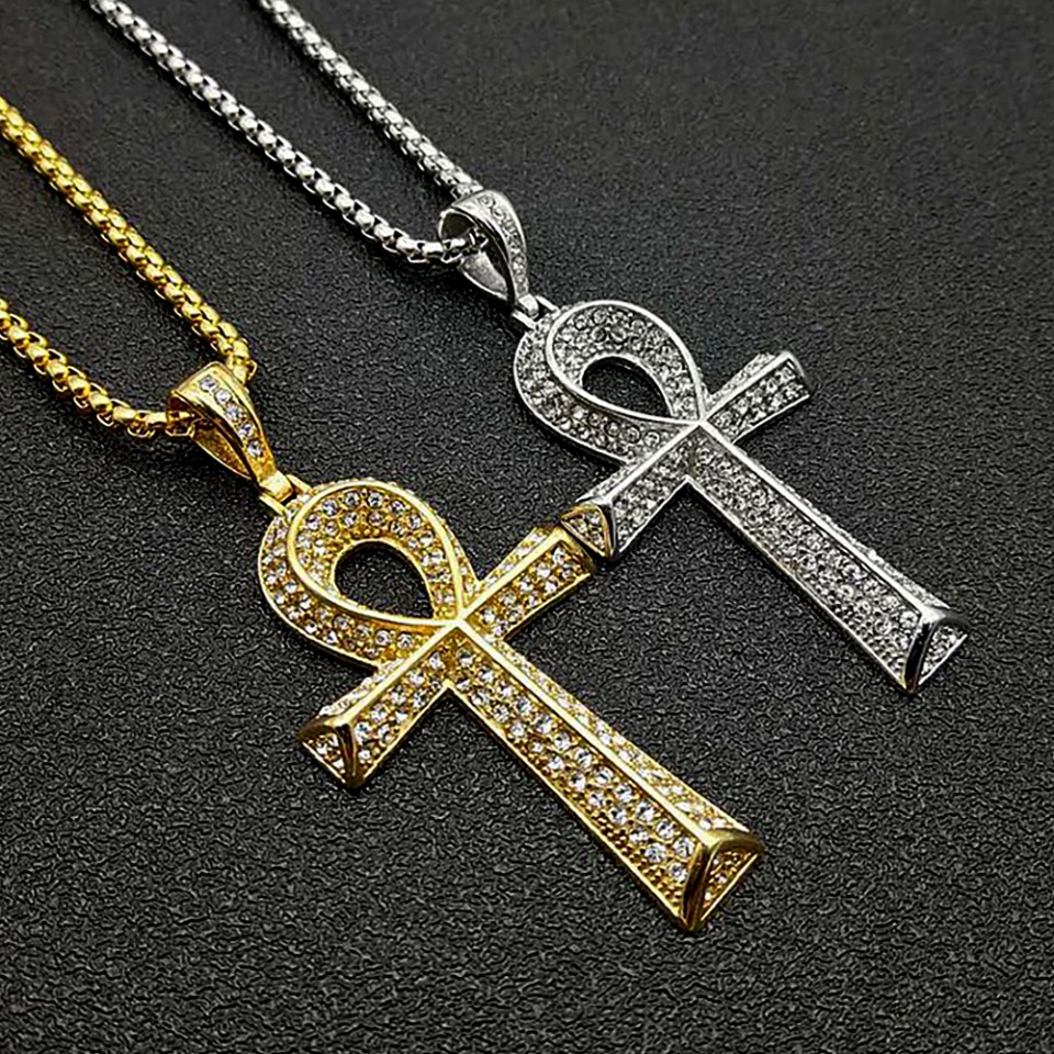 Kalung Liontin Salib Ankh Baja - Women Accessories In Egypt ulasan dan harga