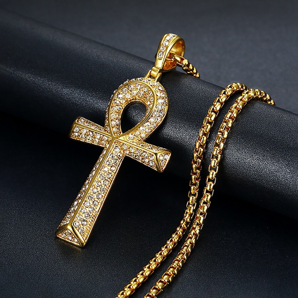 Kalung Liontin Salib Ankh Baja - Women Accessories In Egypt ulasan dan harga