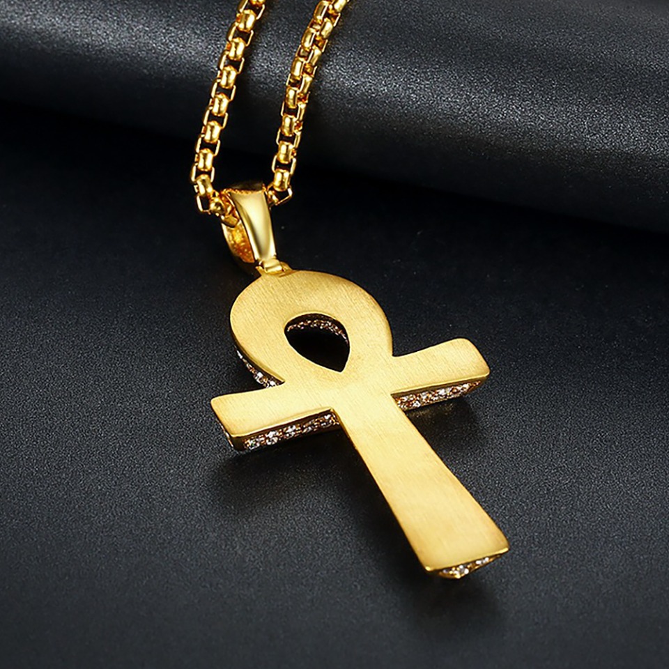 Kalung Liontin Salib Ankh Baja - Women Accessories In Egypt ulasan dan harga