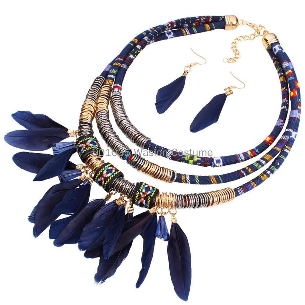 2 buah/Set kalung rumbai bulu  - Women Accessories In Egypt ulasan dan harga