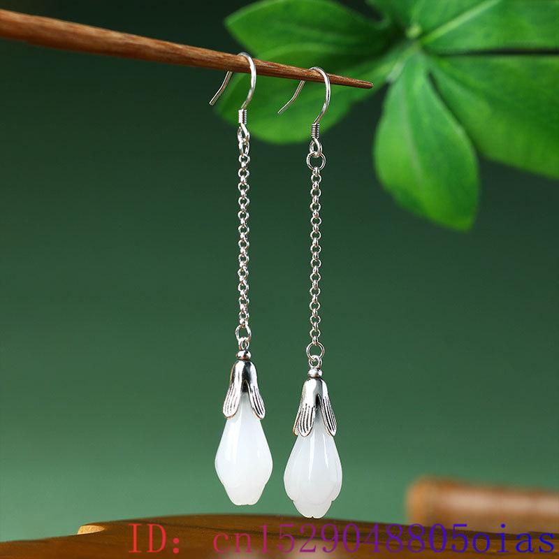 Anting Batu Giok Asli Putih Be - Women'S Yellow Accessories ulasan dan harga