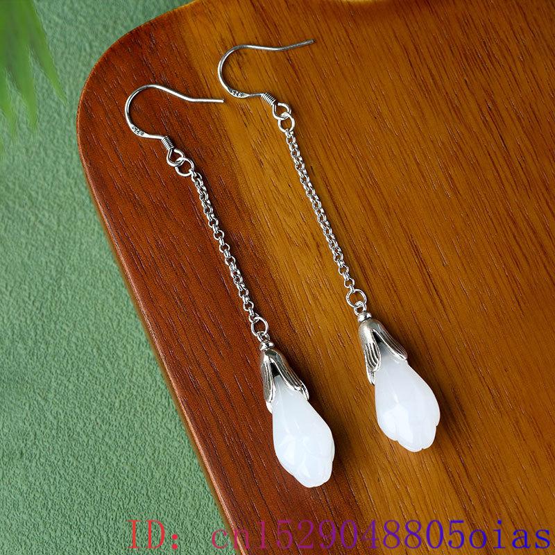 Anting Batu Giok Asli Putih Be - Women'S Yellow Accessories ulasan dan harga