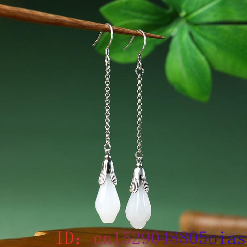 Anting Batu Giok Asli Putih Be - Women'S Yellow Accessories ulasan dan harga