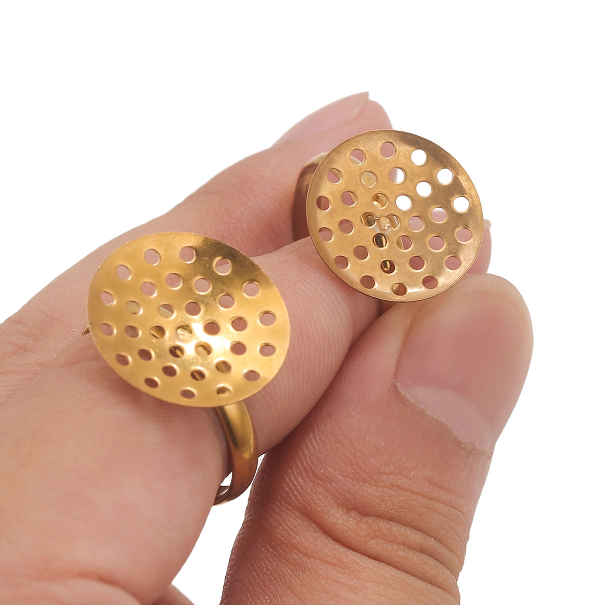 10 Buah/Lot Dasar Cincin Baja  - Ring Set Adjustable ulasan dan harga