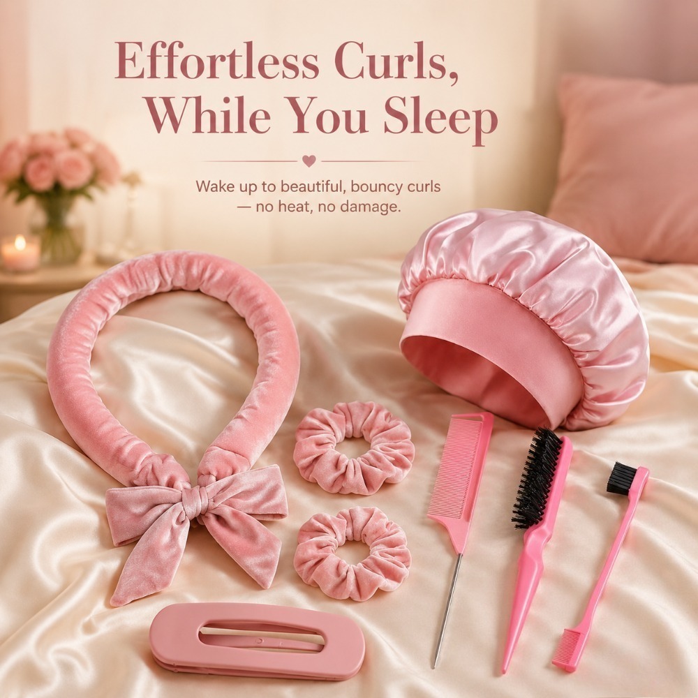 Set Alat Penata Rambut Tanpa P - Scrunchie Satin Set ulasan dan harga
