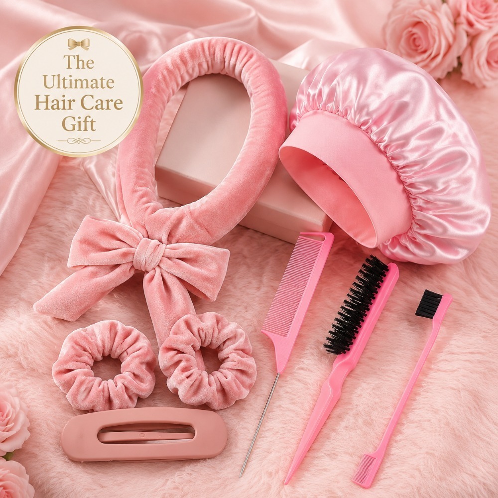 Set Alat Penata Rambut Tanpa P - Scrunchie Satin Set ulasan dan harga