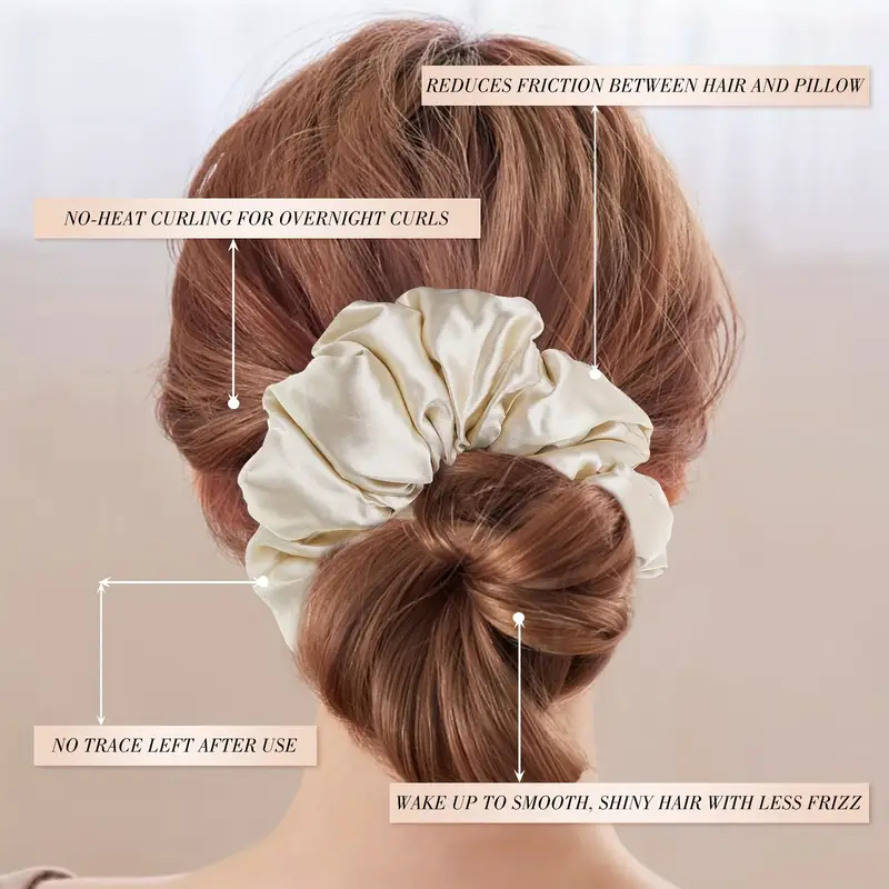 16 Buah Ikat Rambut Satin Lemb - Scrunchie Satin Set ulasan dan harga