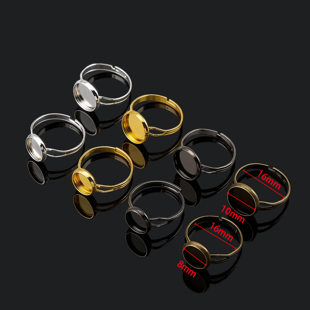 10pcs/lot Cincin Dasar Kosong  - Ring Set Adjustable ulasan dan harga