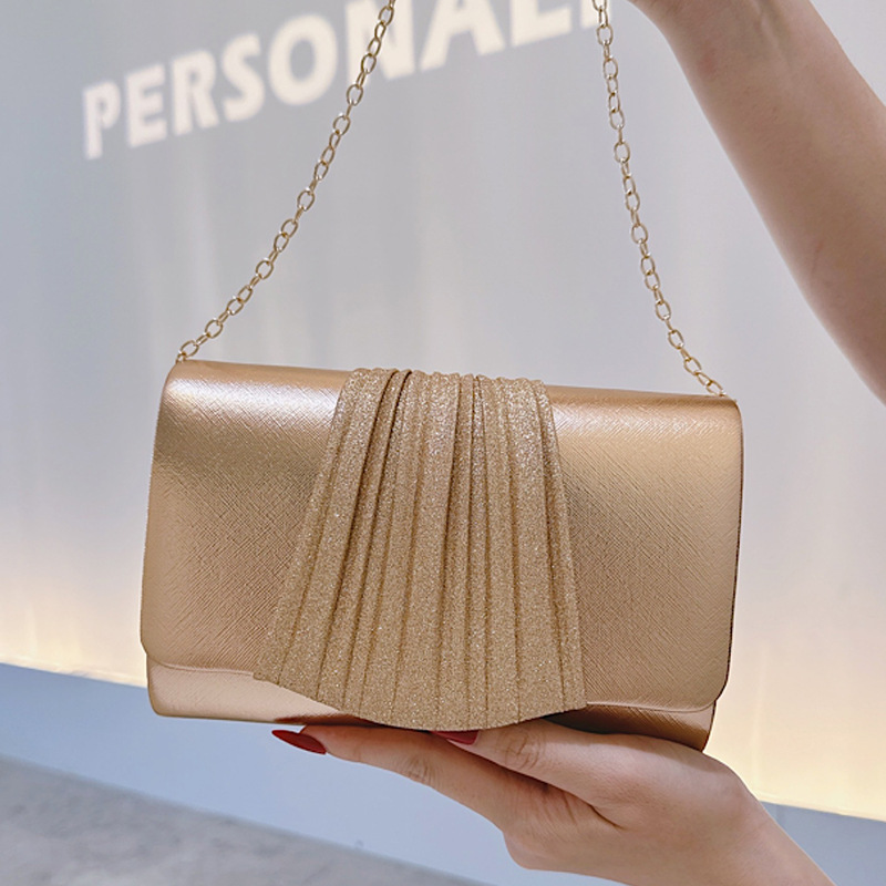 Tas Clutch Malam Kecil Emas un - Wallet Chain Bag ulasan dan harga