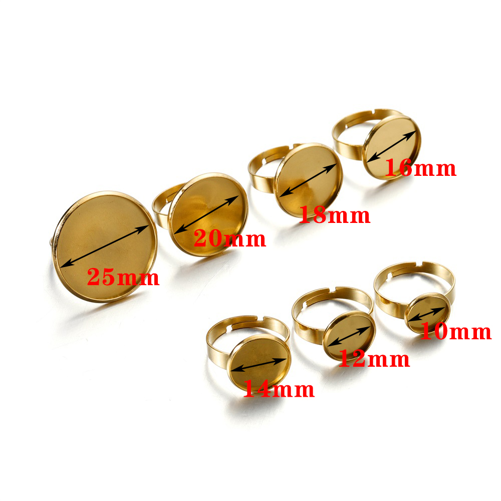 10pcs Cincin Dasar Kosong Stai - Ring Set Adjustable ulasan dan harga