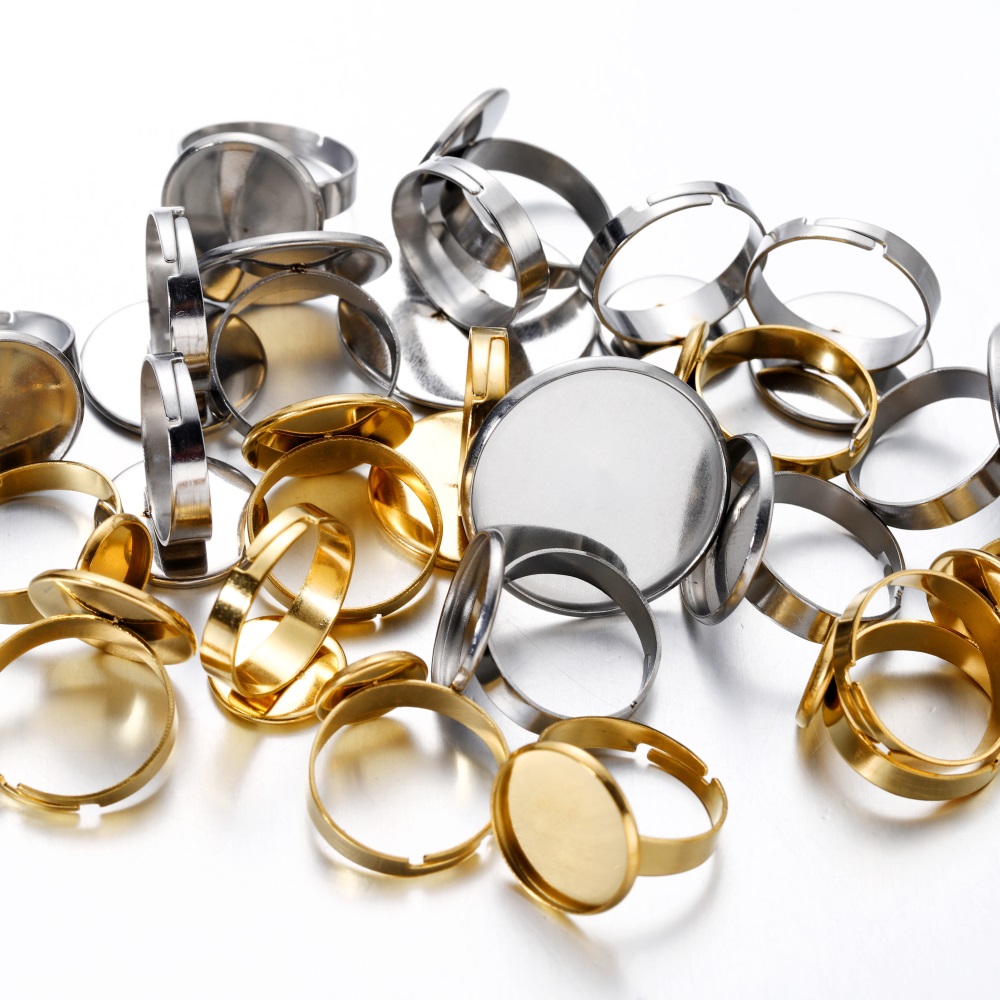 10pcs Cincin Dasar Kosong Stai - Ring Set Adjustable ulasan dan harga