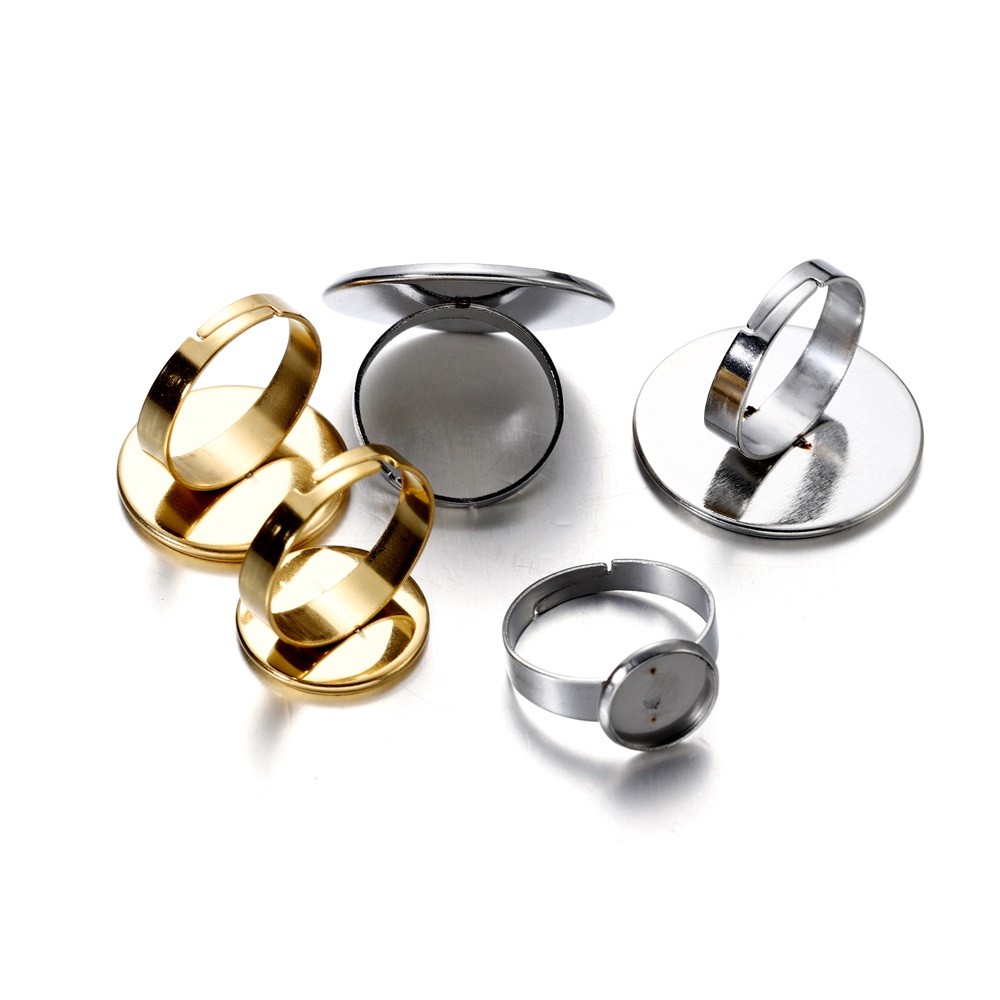 10pcs Cincin Dasar Kosong Stai - Ring Set Adjustable ulasan dan harga