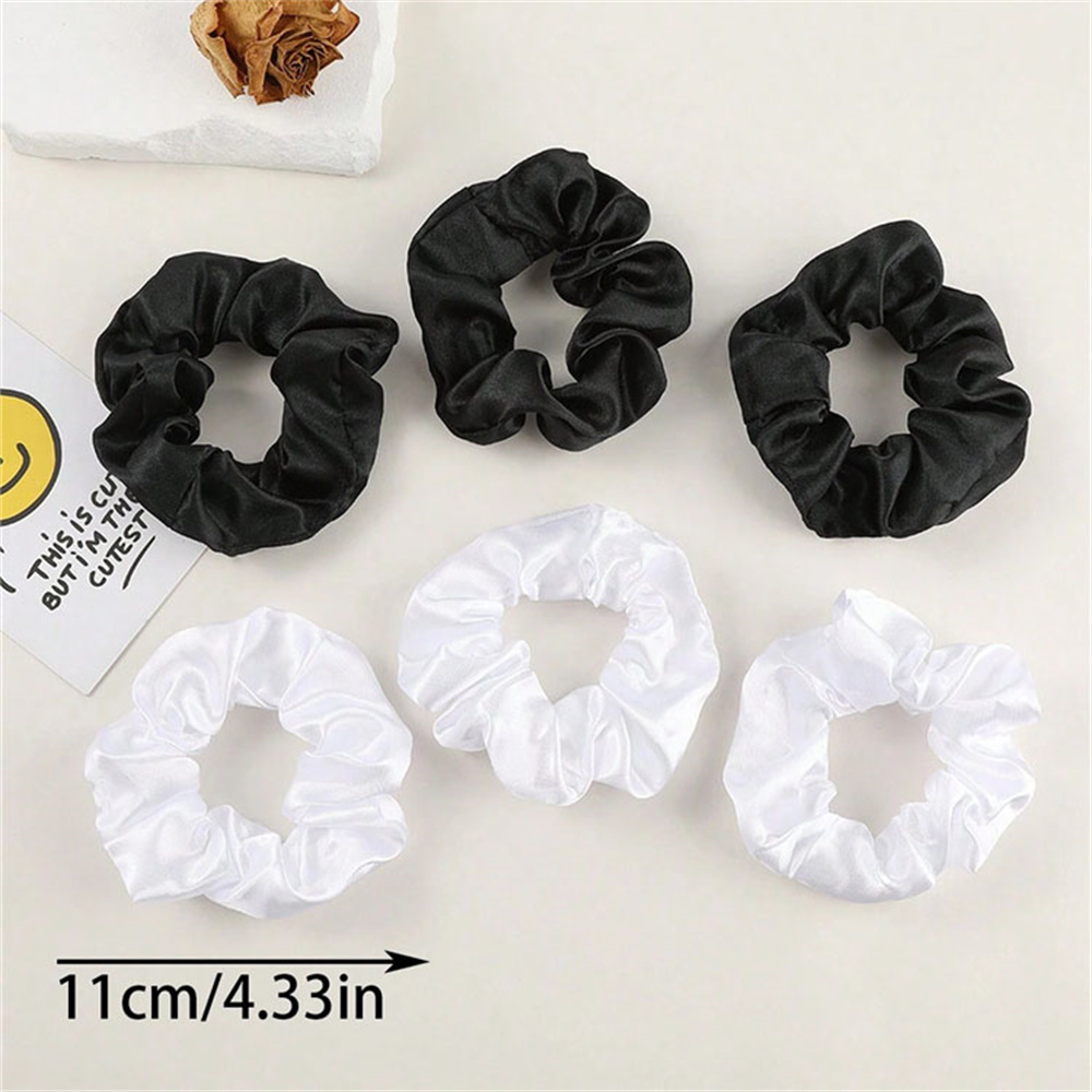 12 Buah/Set Ikat Rambut Warna  - Scrunchie Satin Set ulasan dan harga