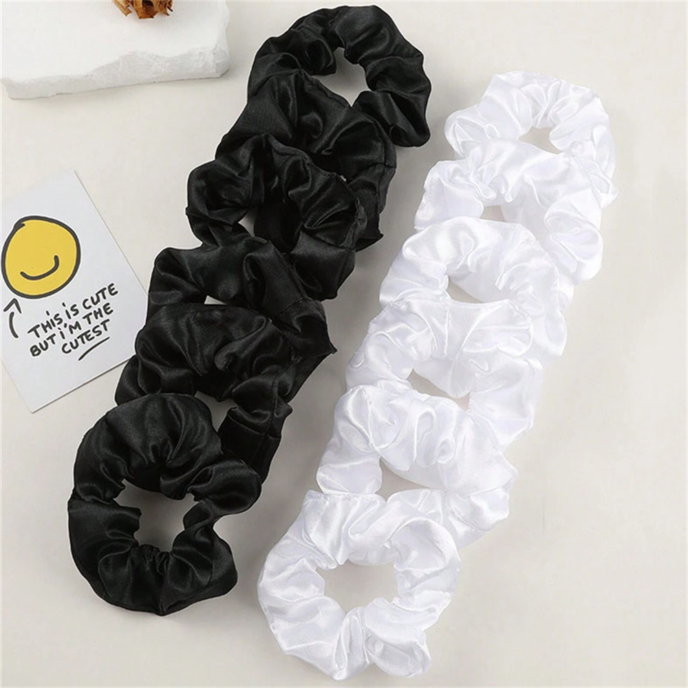 12 Buah/Set Ikat Rambut Warna  - Scrunchie Satin Set ulasan dan harga