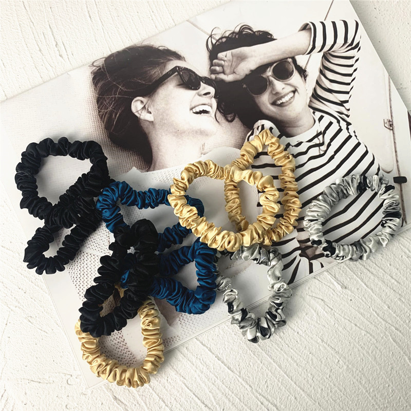 3 Buah 100% Set Ikat Rambut Sk - Scrunchie Satin Set ulasan dan harga