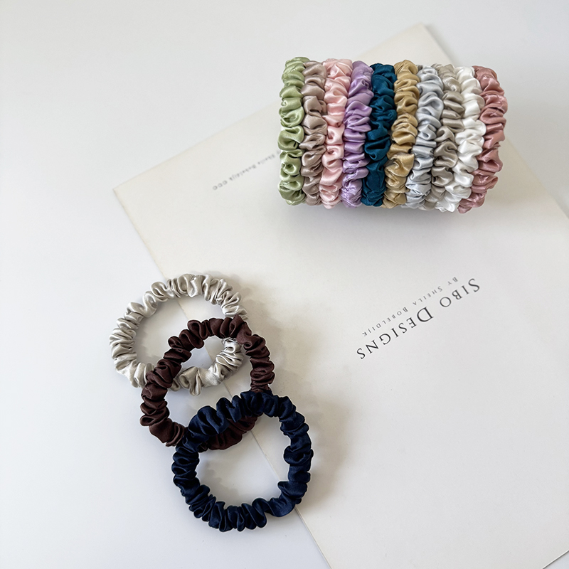 3 Buah 100% Set Ikat Rambut Sk - Scrunchie Satin Set ulasan dan harga