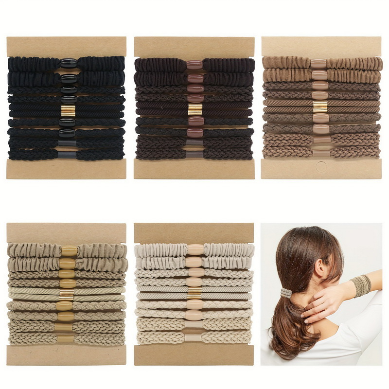 10 Buah/Set Ikat Rambut Elasti - Scrunchie Satin Set ulasan dan harga