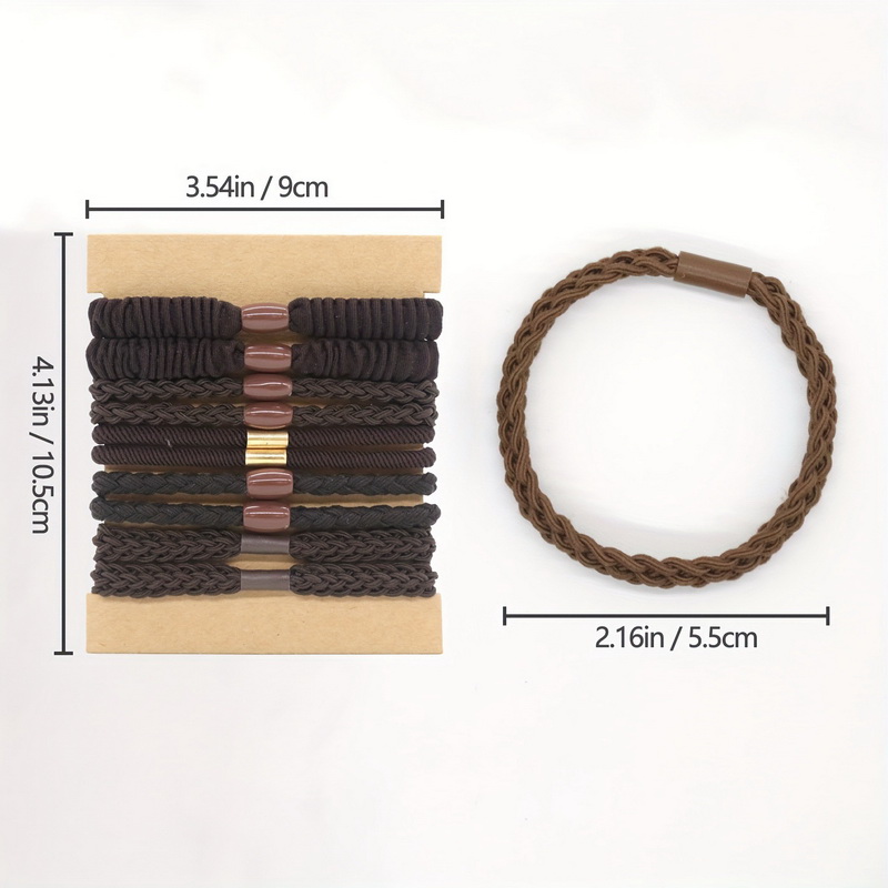 10 Buah/Set Ikat Rambut Elasti - Scrunchie Satin Set ulasan dan harga